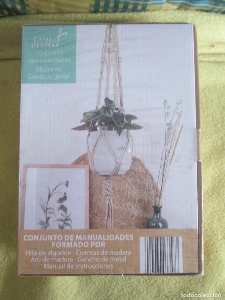 Artesan&iacute;a: CONJUNTO DE MANUALIDADES - MACRAME CESTA COLGANTE - Foto 1