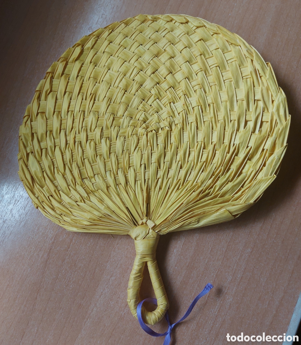 Artesan&iacute;a: Abanico pay pay rafia natural - Foto 4