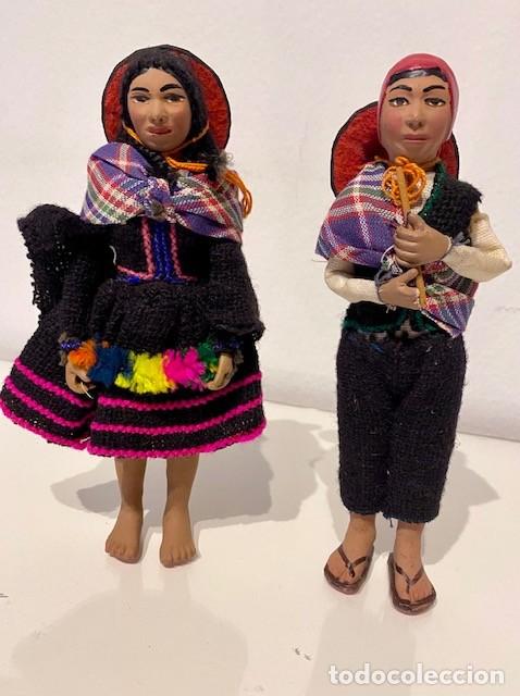 Artesanato e Manualidades: DOS FIGURAS CHOLITAS ARTESAN&Iacute;A POPULAR ANDINA PER&Uacute; INDUMENTARIA TRADICIONAL TIKAWARACA FLAUTA