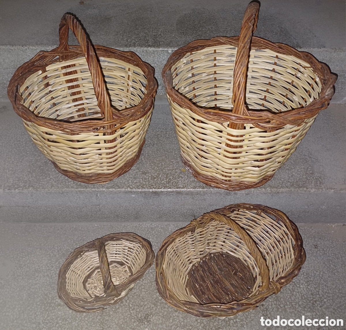 Artesan&iacute;a: 4 CESTAS DE MIMBRE NUEVAS - Foto 2