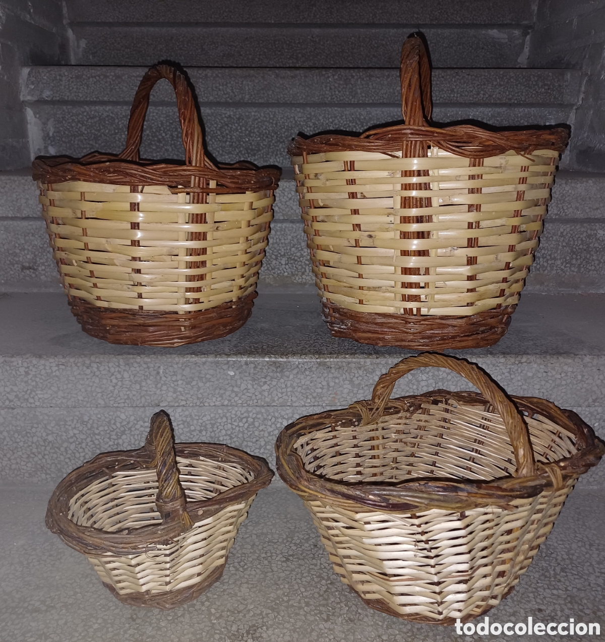 Artesan&iacute;a: 4 CESTAS DE MIMBRE NUEVAS - Foto 1