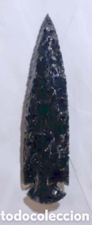 Artesan&iacute;a: PUNTA DE LANZA PREHISTORICA OBSIDIANA - Foto 1