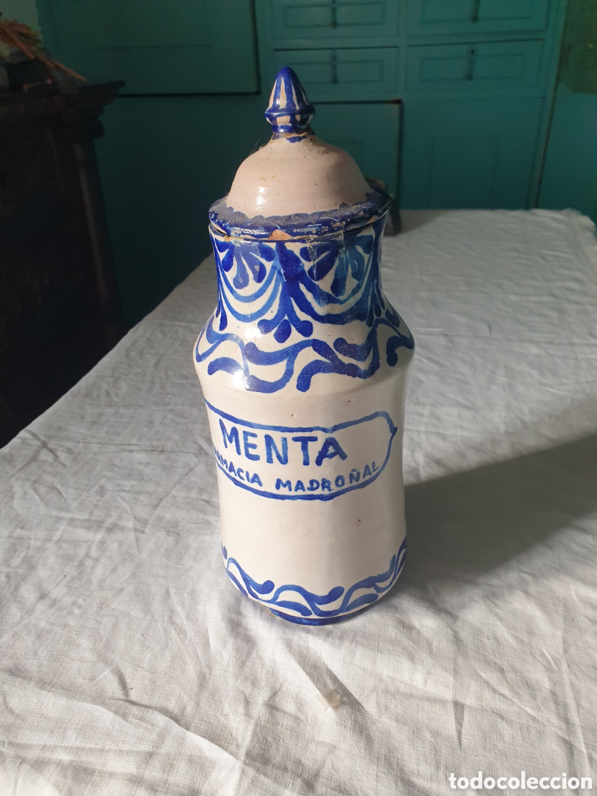 Artesan&iacute;a: TARRO DE FARMACIA MENTA - Foto 1
