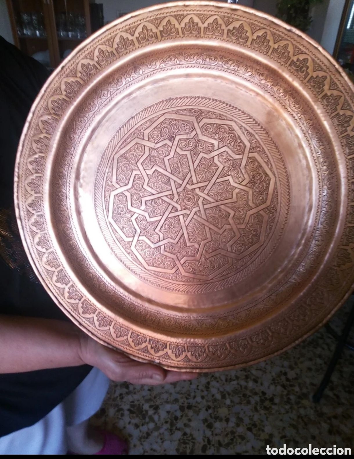 Artesan&iacute;a: Antigua bandeja de cobre - Foto 2