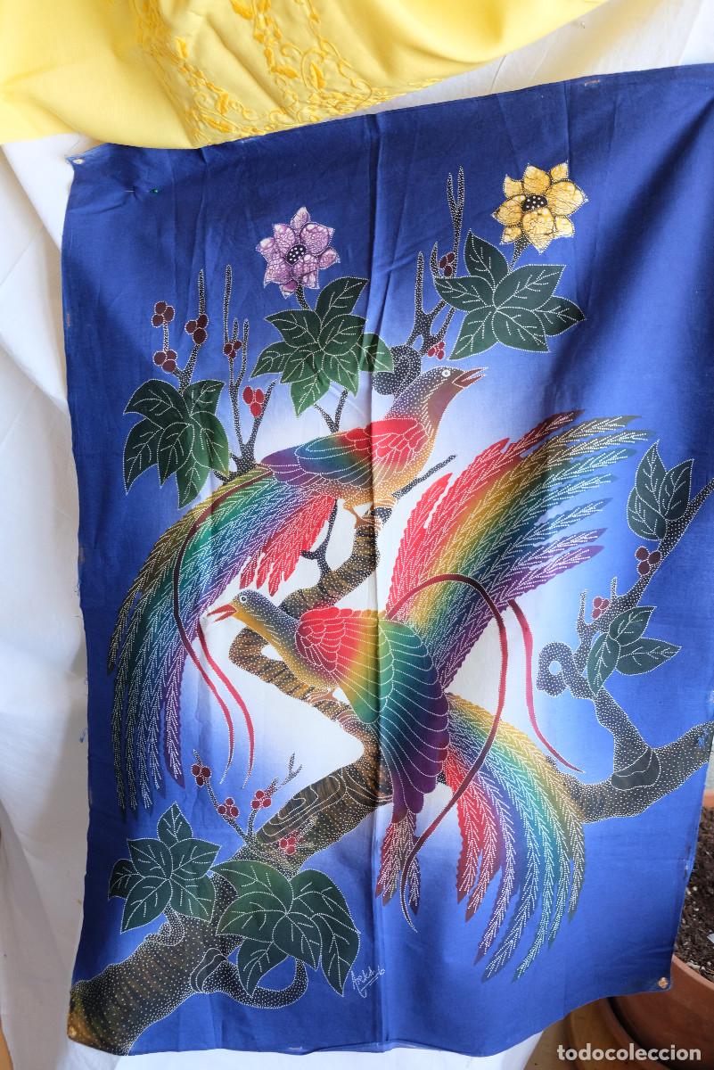 Artesan&iacute;a: Batik de Bali (azul con aves) - Foto 1