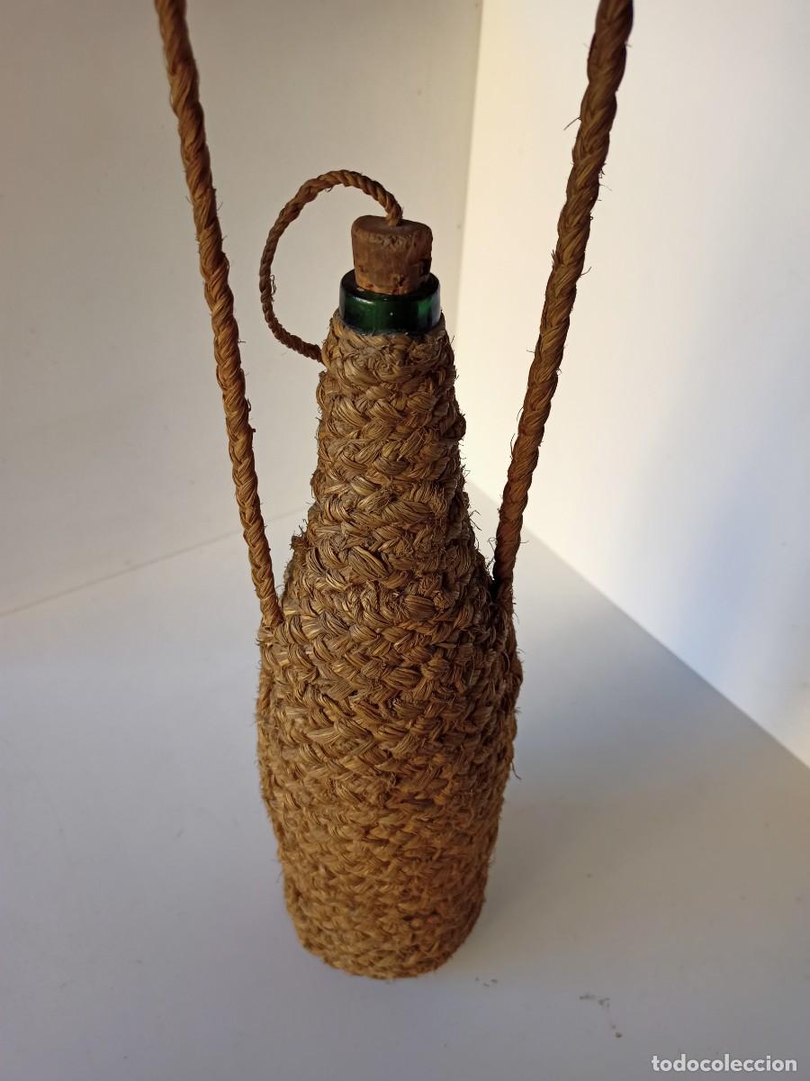 Artesan&iacute;a: Antigua botella forrada de esparto - Foto 2