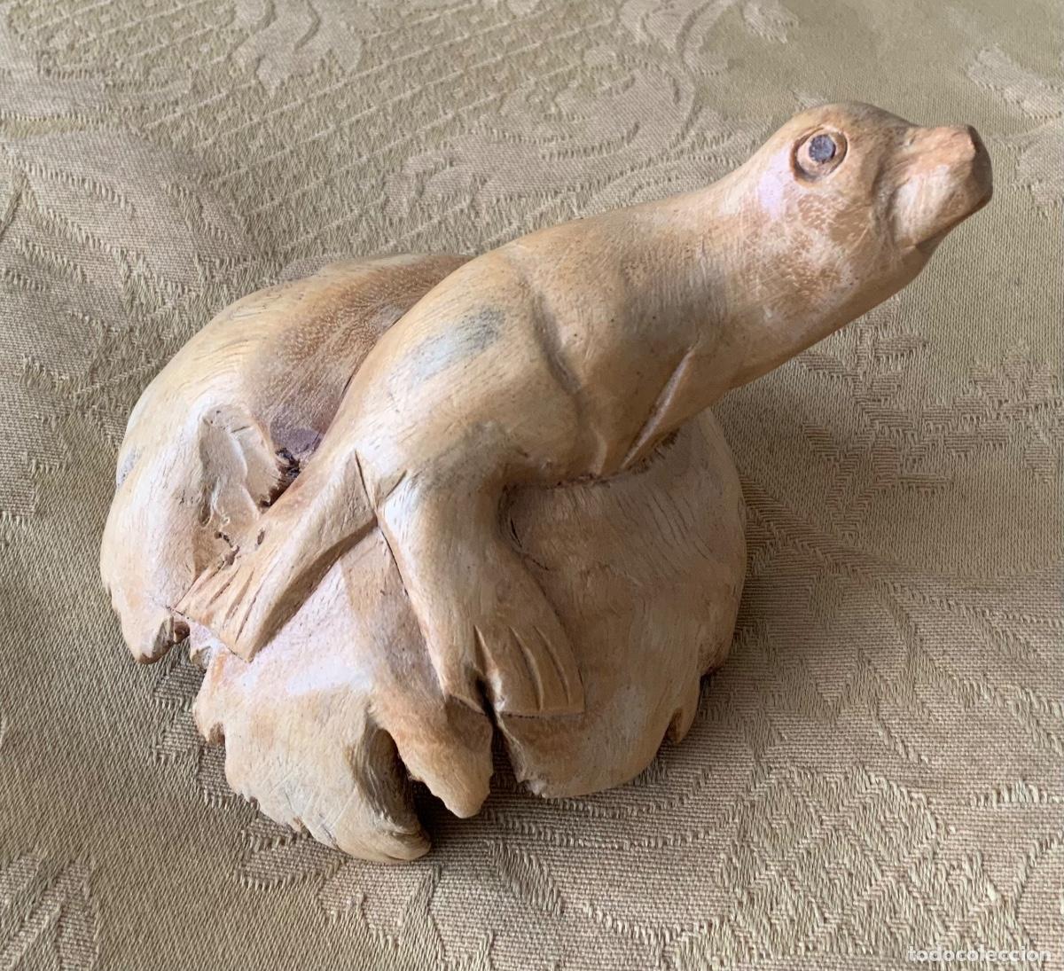 Artesan&iacute;a: FOCA TALLADA A MANO EN MADERA DE PARASITO BALINES - Foto 1