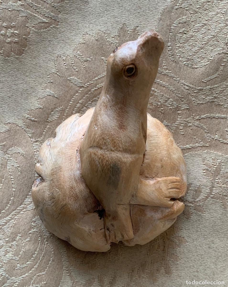 Artesan&iacute;a: FOCA TALLADA A MANO EN MADERA DE PARASITO BALINES - Foto 12