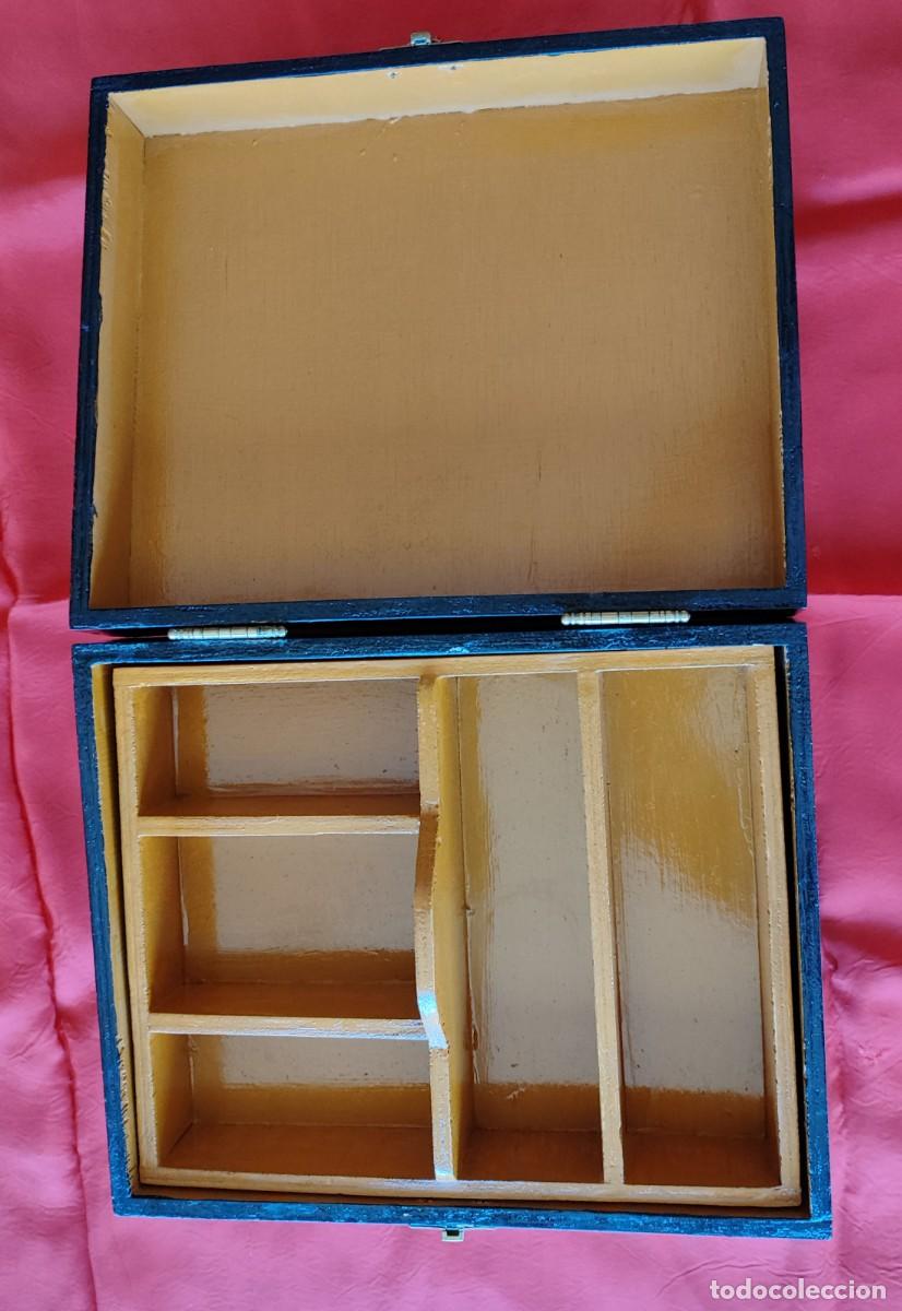 Artesan&iacute;a: GRAN CAJA DE MADERA PINTADA A MANO. - Foto 6