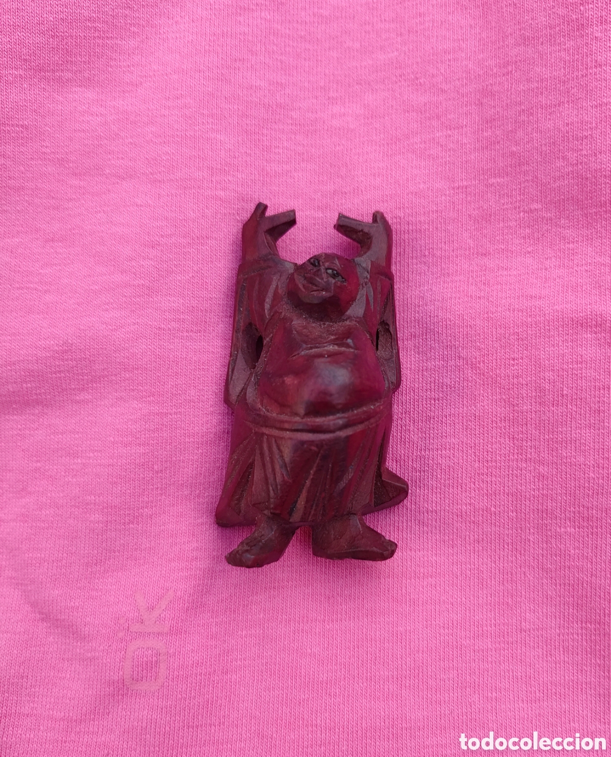 Artesan&iacute;a: Figura de buda, tallado en madera (caoba?) - Foto 9