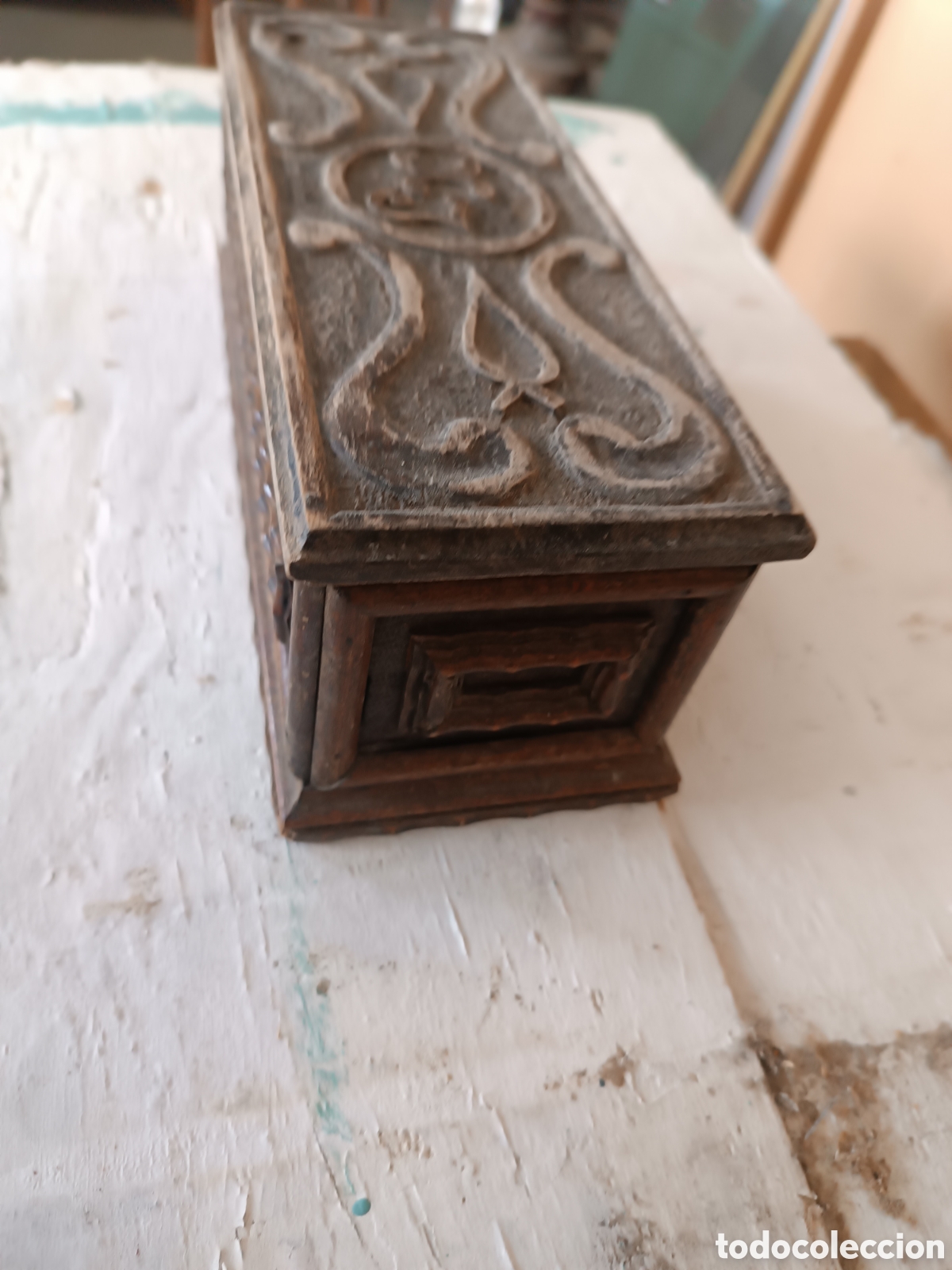 Artesan&iacute;a: Caja madera labrada con iniciales - Foto 2