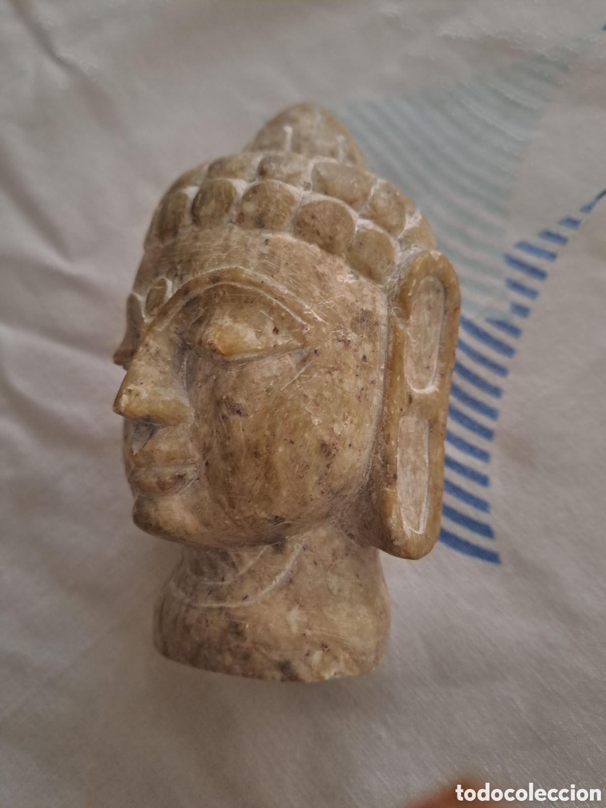 Artesan&iacute;a: Cabeza de buda de piedra tallada - Foto 2
