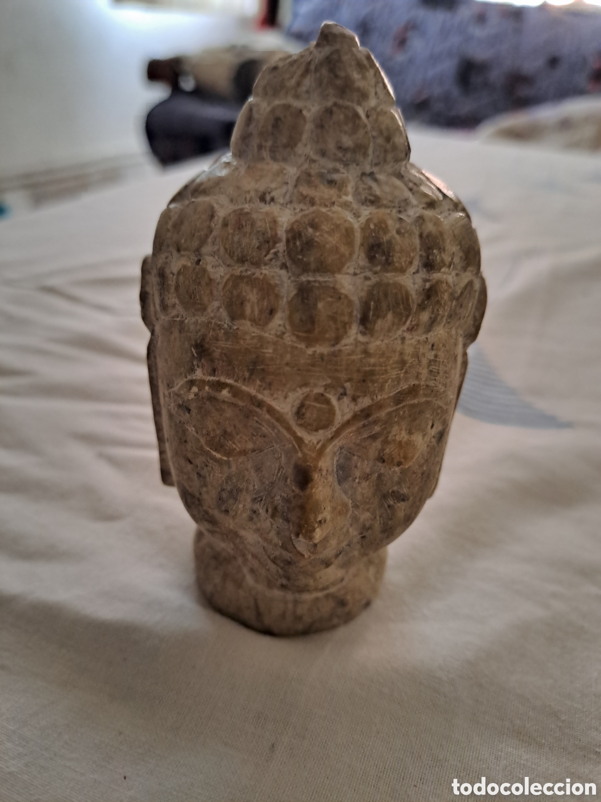 Artesan&iacute;a: Cabeza de buda de piedra tallada - Foto 4
