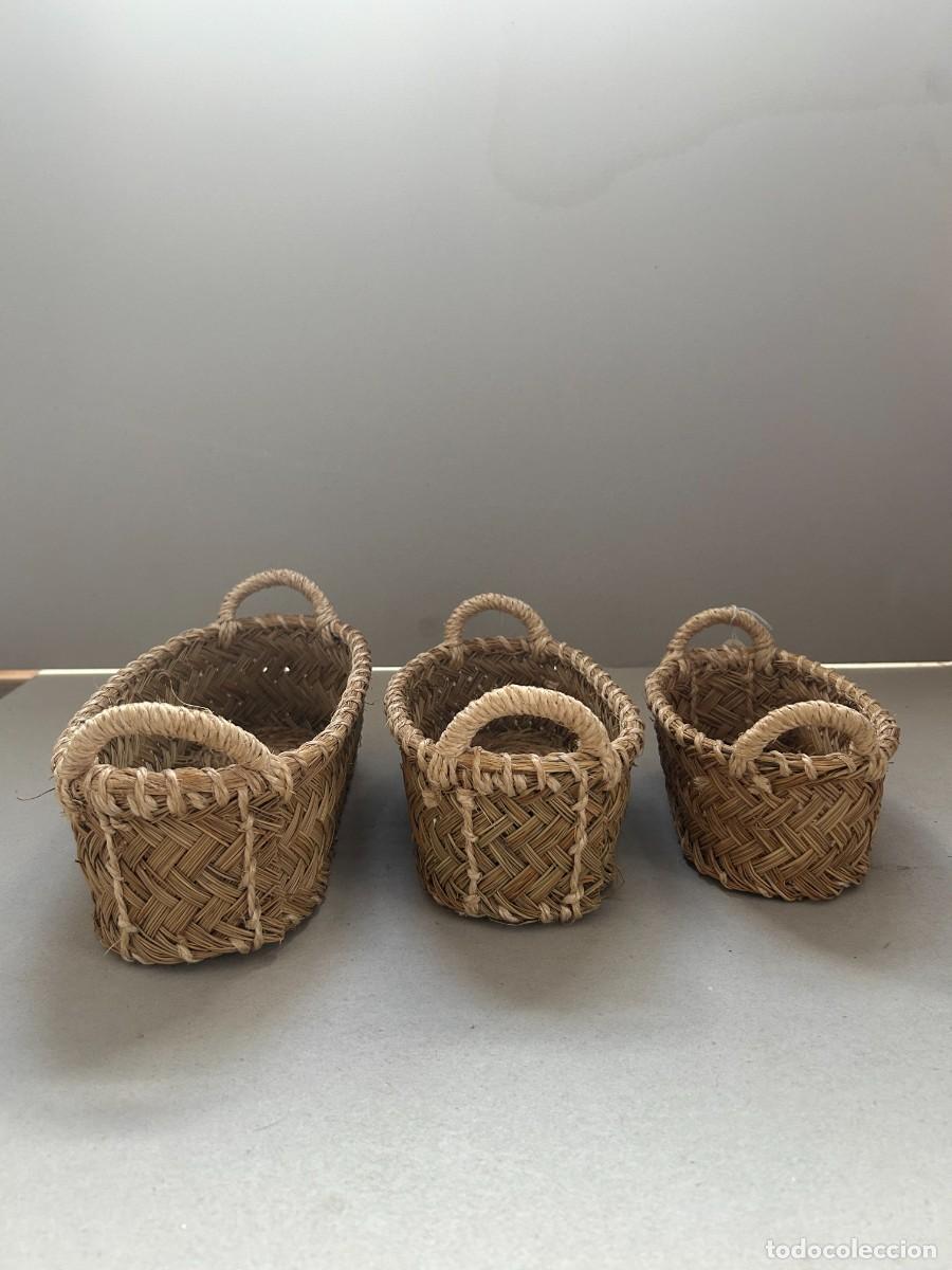 Artesan&iacute;a: 3 Cestas de esparto ovaladas - Foto 1