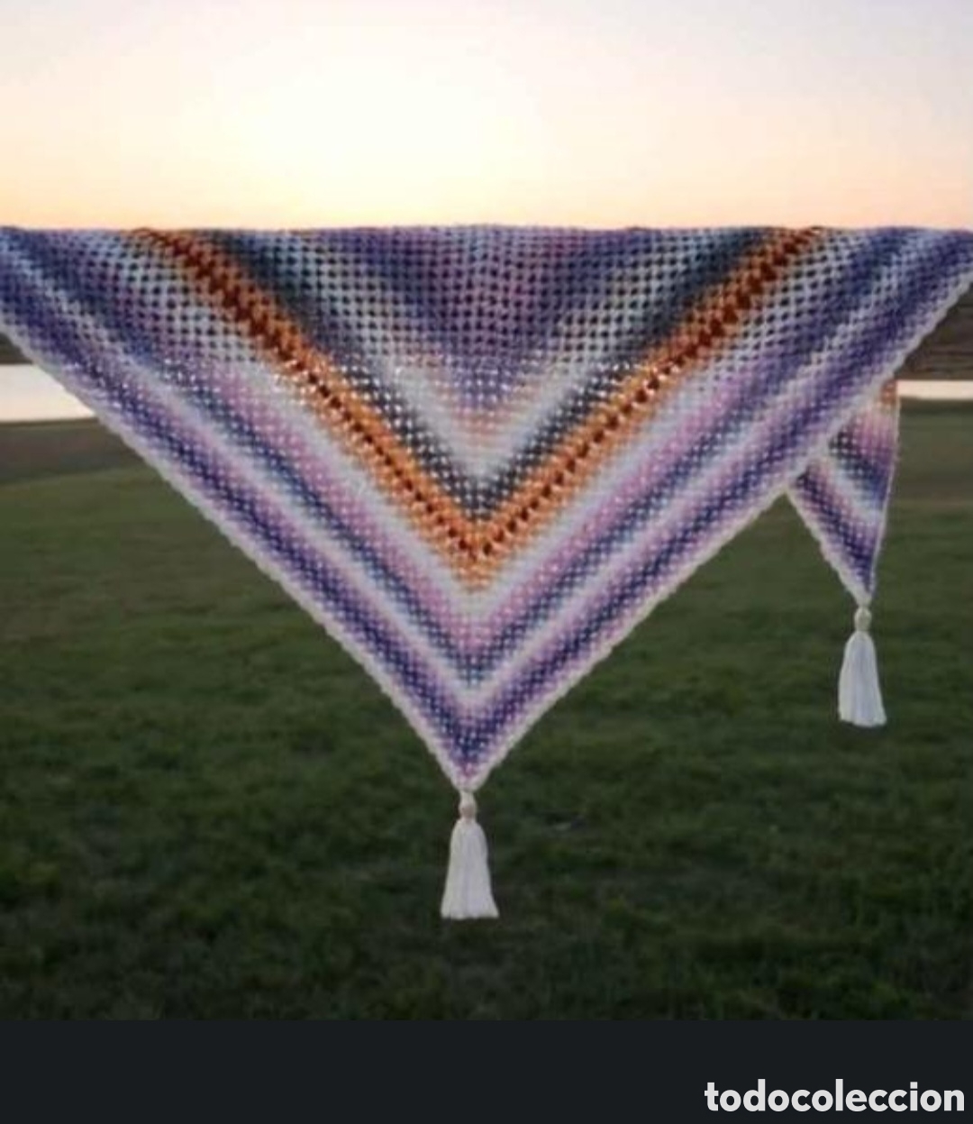 Artesan&iacute;a: Manton de lana hecho a mano - Foto 3
