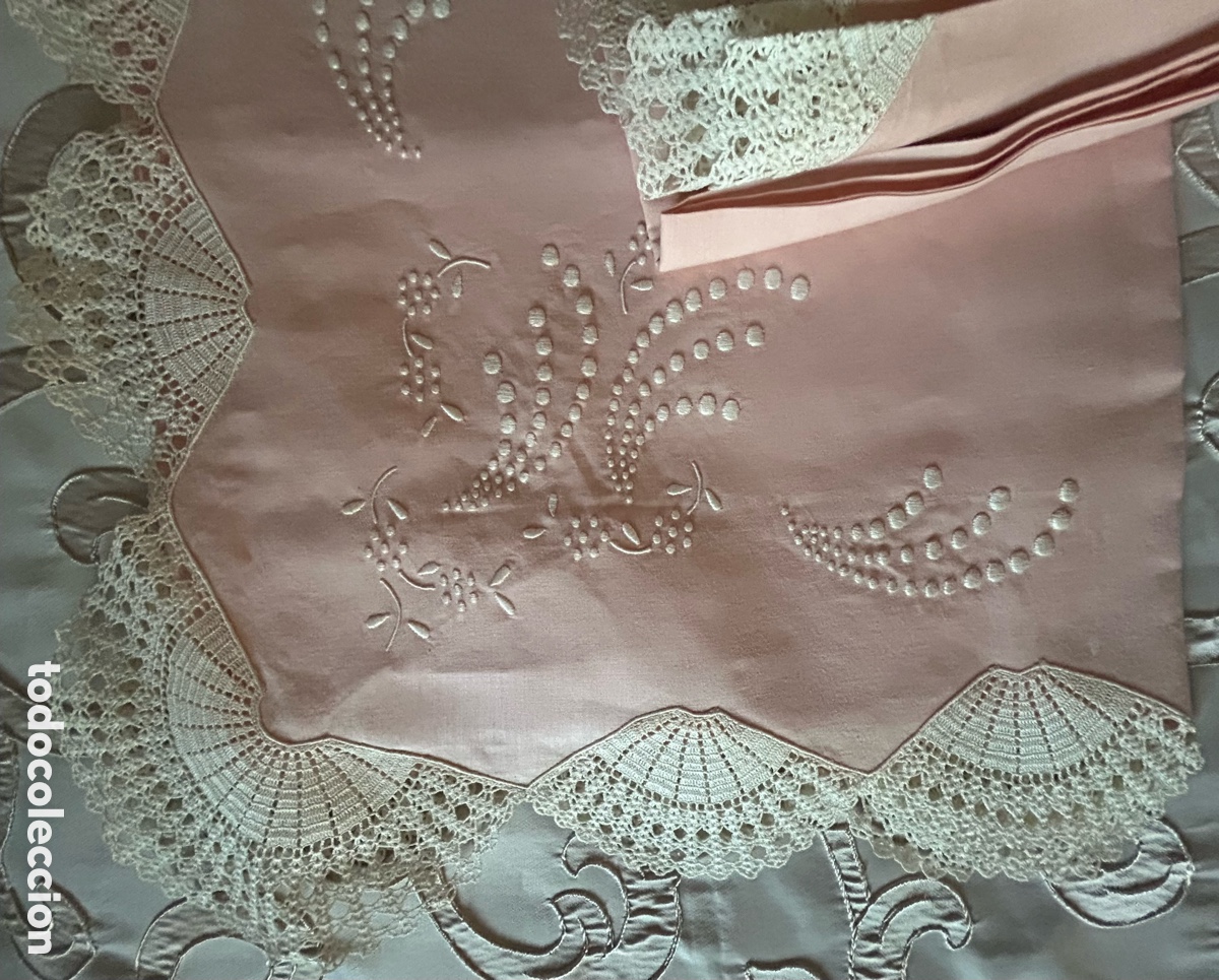 Artesan&iacute;a: Juego s&aacute;banas bordadas - Foto 1