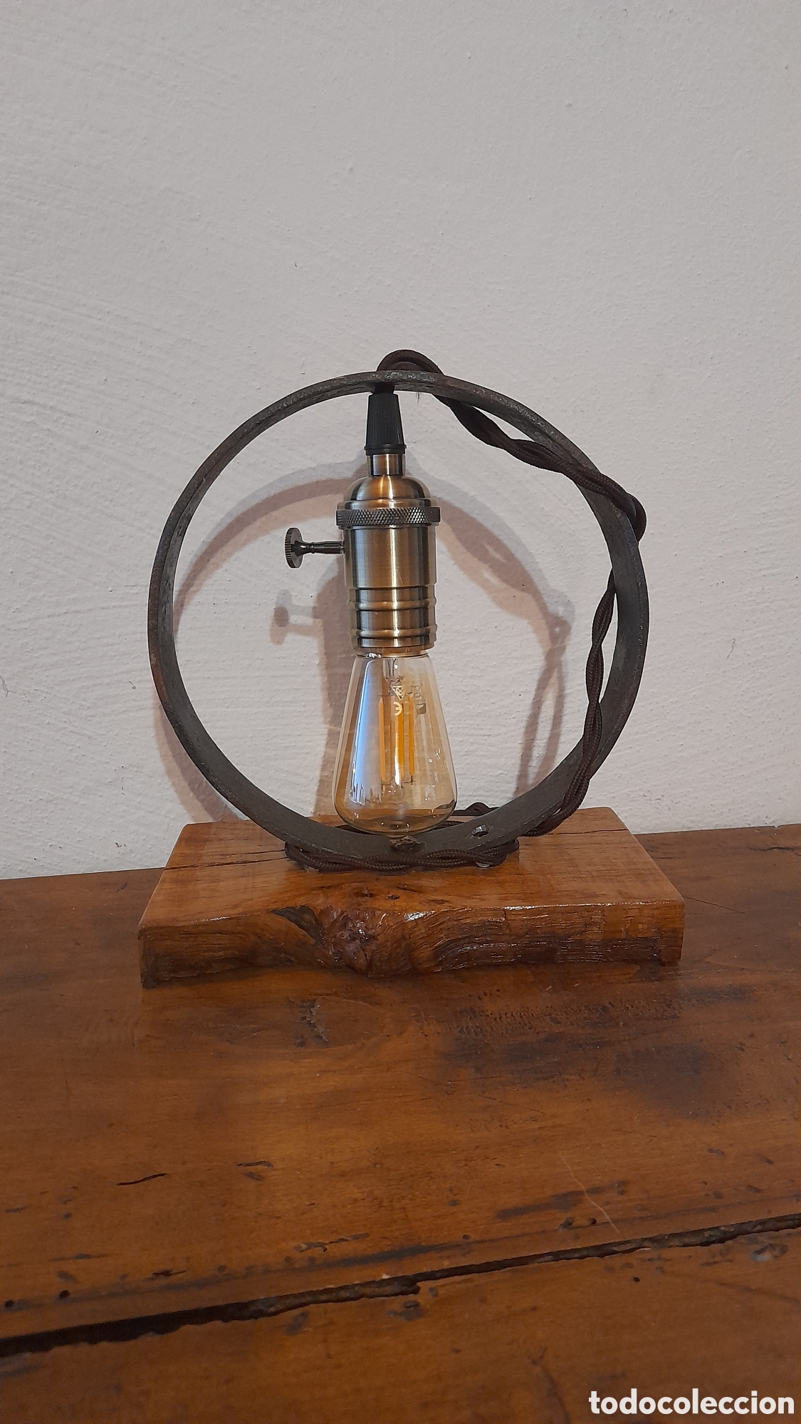 Artesan&iacute;a: Lampada rustica da tavolo - Foto 3