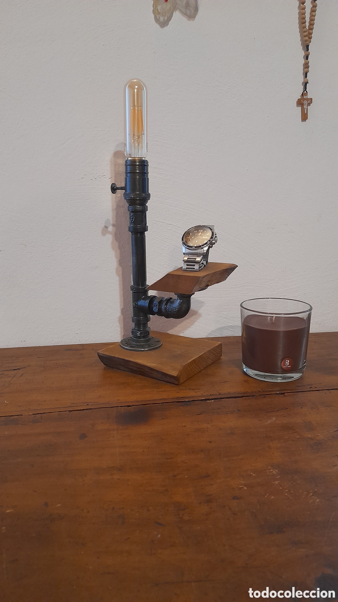 Artesan&iacute;a: Lampada rustica da tavolo - Foto 2