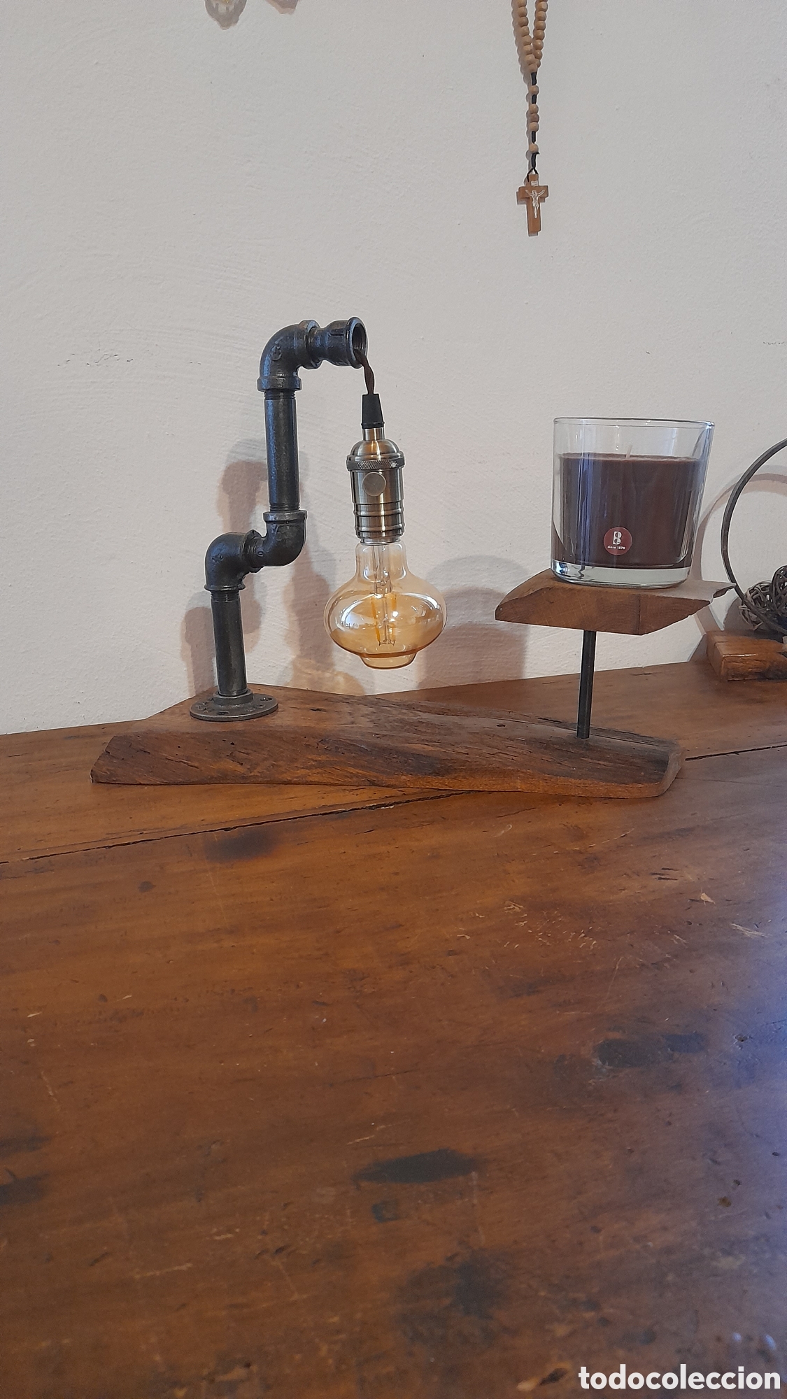 Artesan&iacute;a: Lampada rustica da tavolo - Foto 2