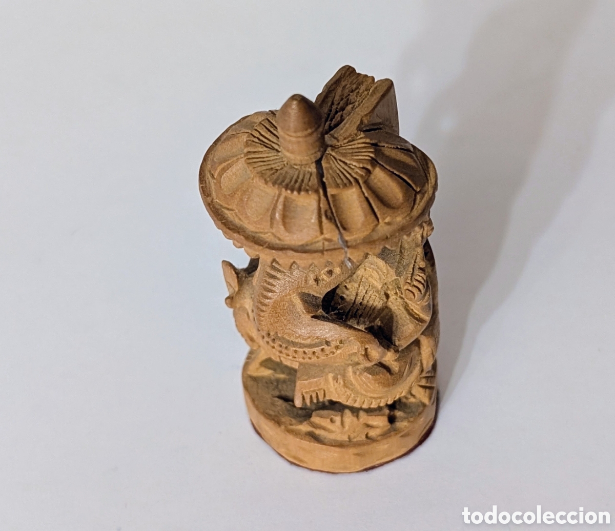 Artesan&iacute;a: Elefante de madera tallada de Ganesha - Foto 4