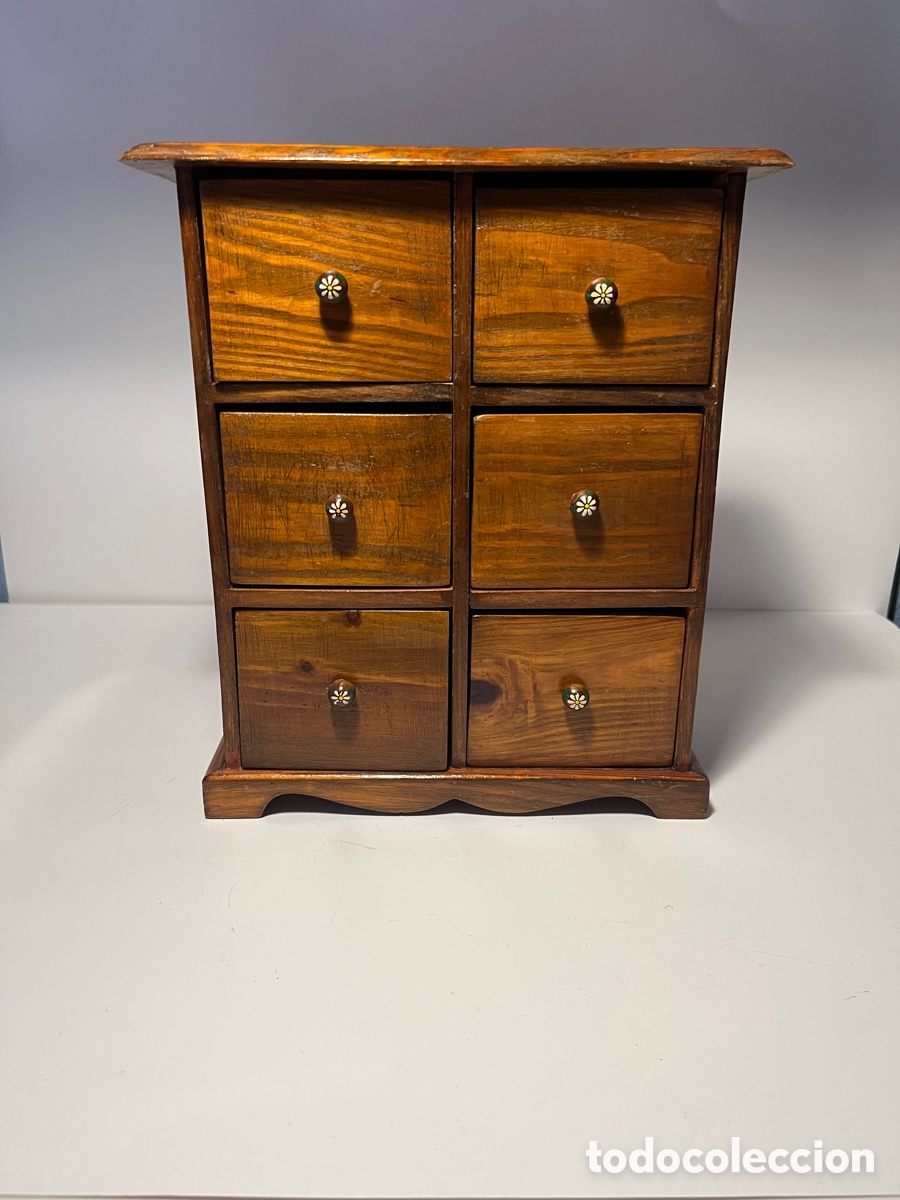 Artesan&iacute;a: Conjunto de Espejo y Joyero de Madera - Foto 4