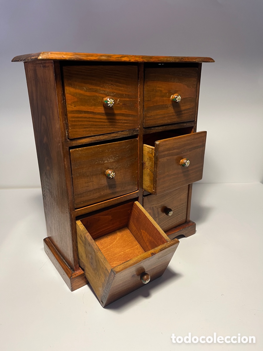 Artesan&iacute;a: Conjunto de Espejo y Joyero de Madera - Foto 5