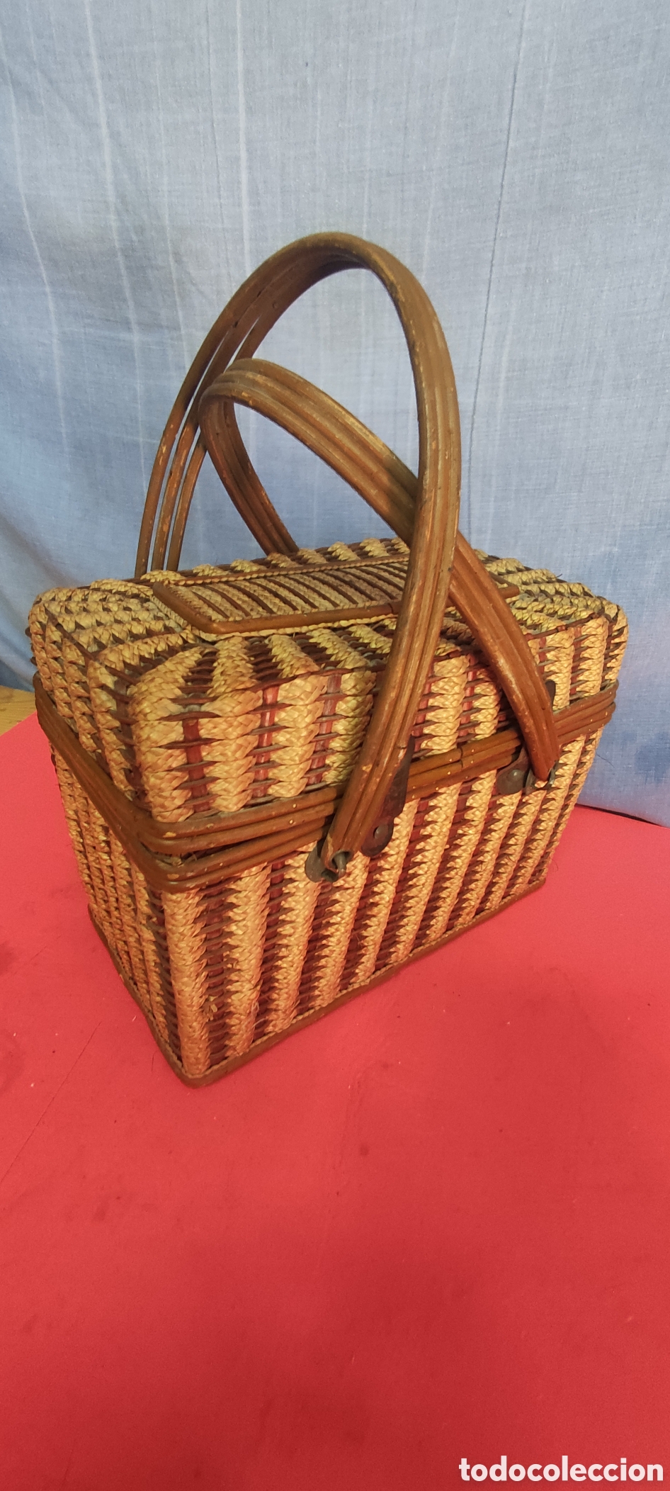 Artesan&iacute;a: Cesta de picnic de mimbre - Foto 4