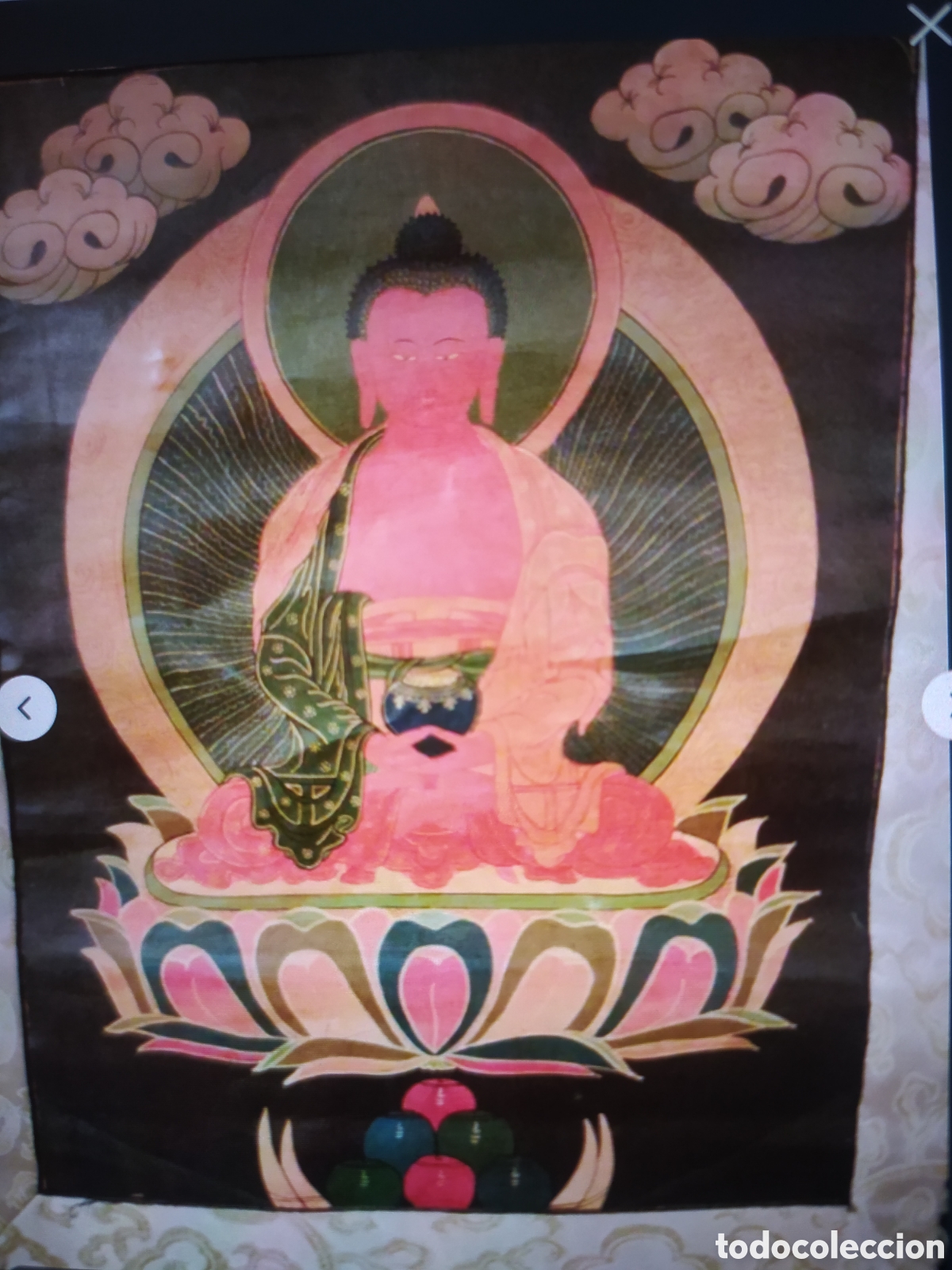 Artesan&iacute;a: Thangka tibetano echo amano de tela y pintura