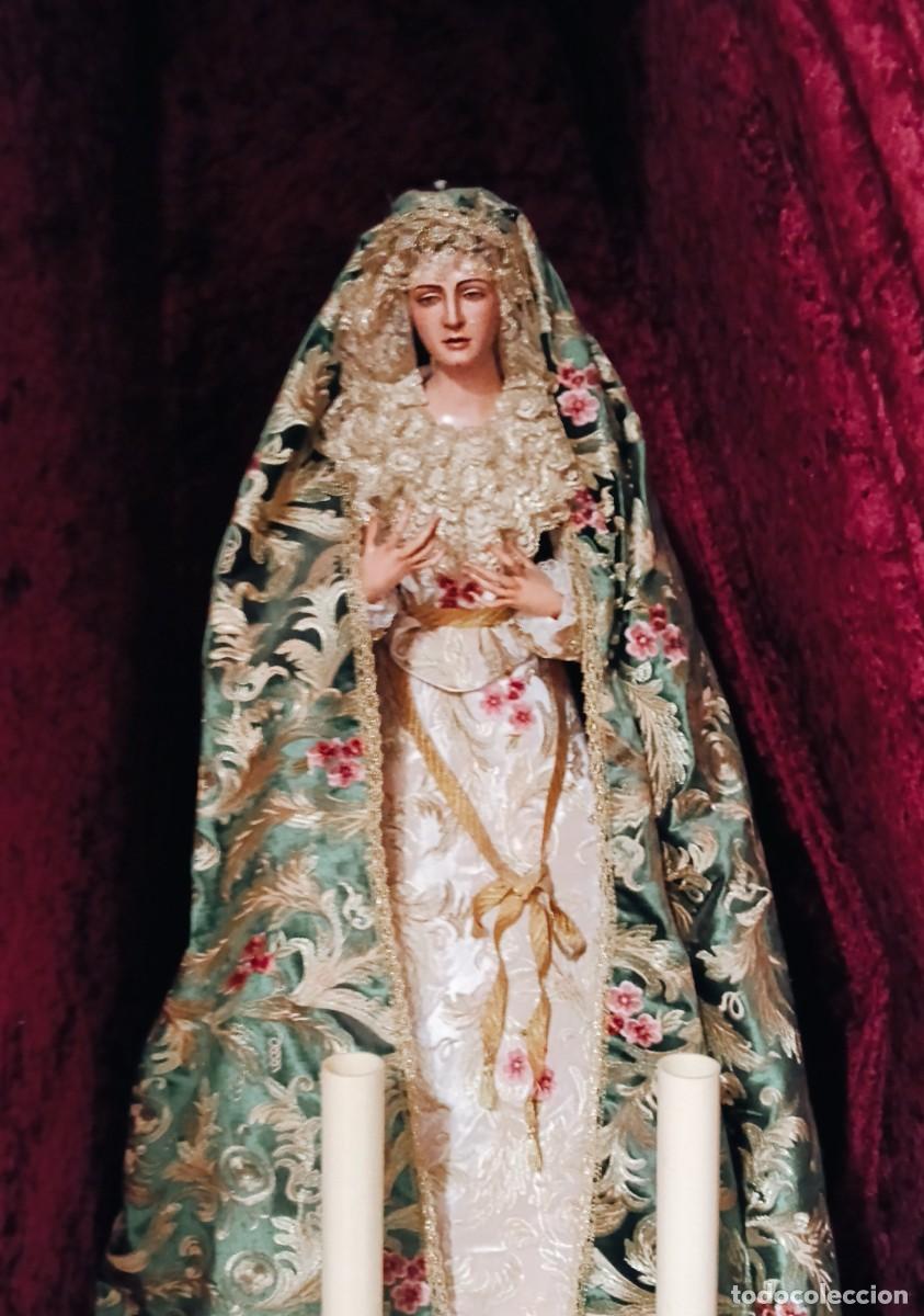Artesan&iacute;a: Virgen de 80 cm realizada a mano con ropa incluida
