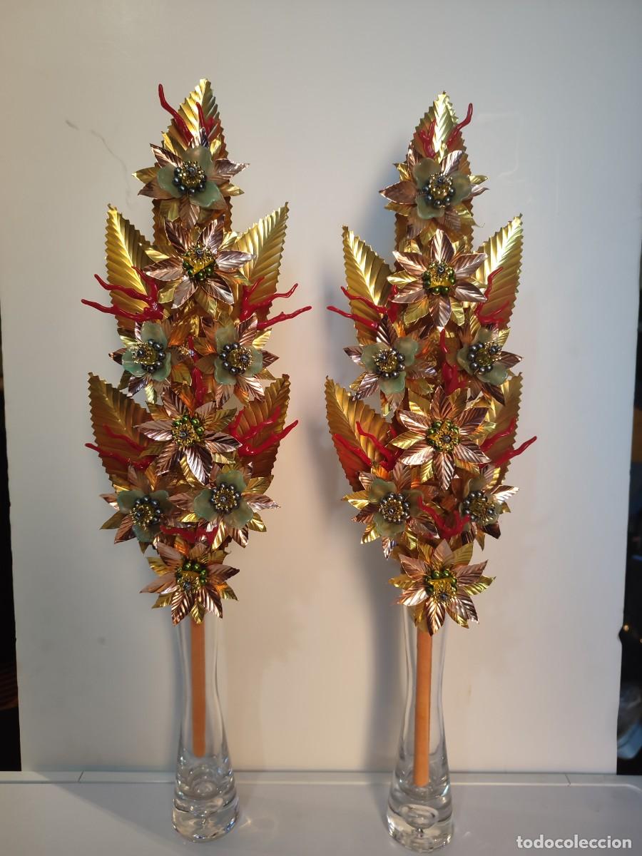 Artesan&iacute;a: Pareja ramos Flores talco