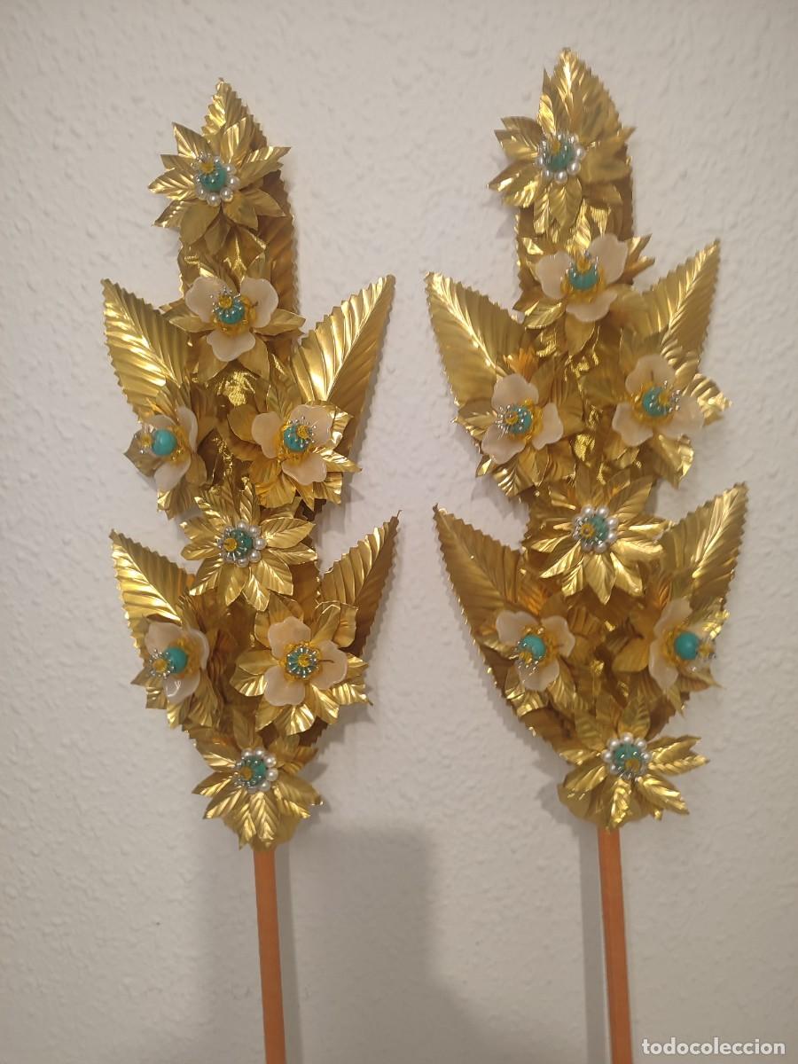 Artesan&iacute;a: Pareja ramos flores talco