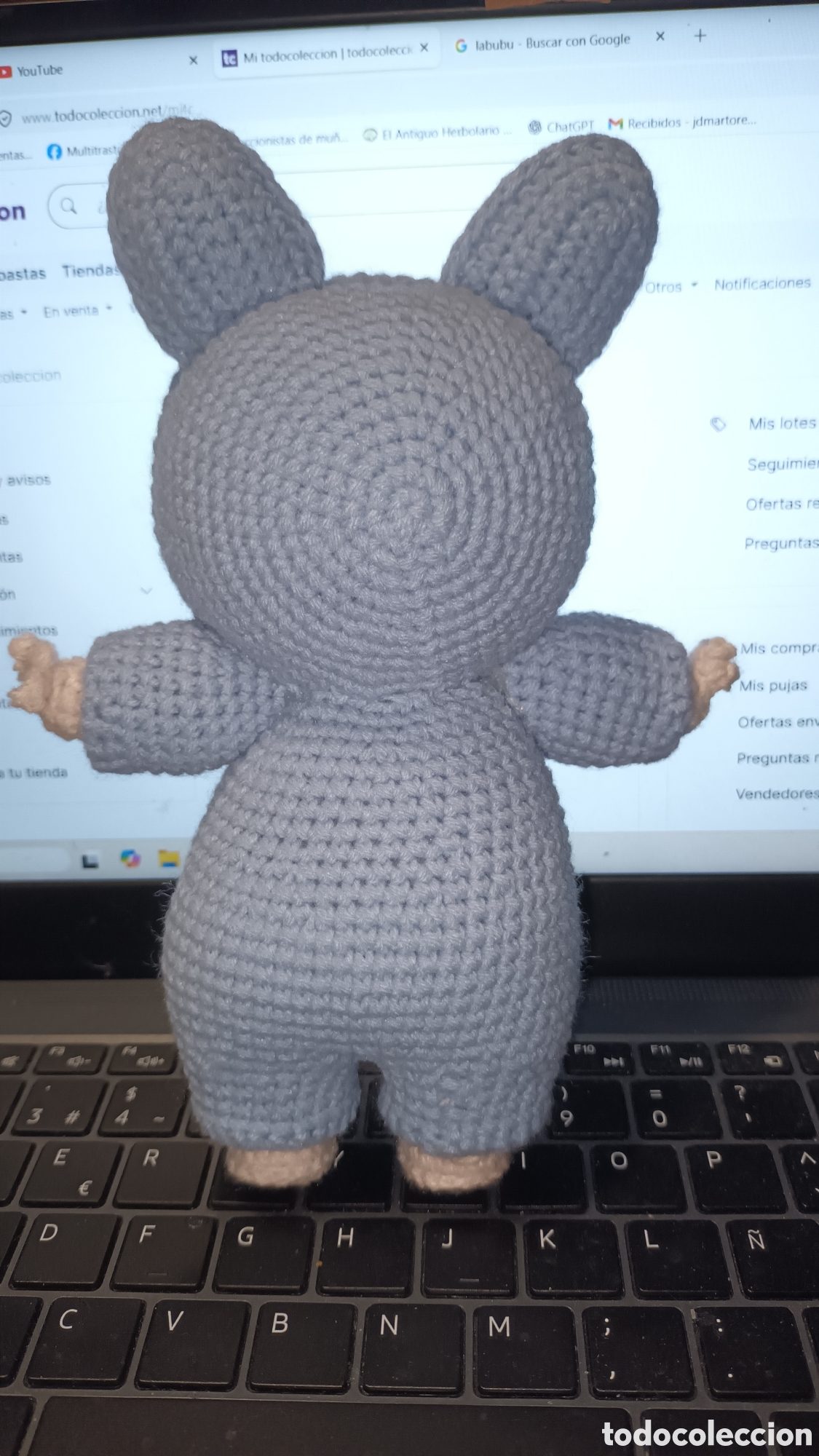 Artesan&iacute;a: Amigurumi Labubu azul - Foto 2