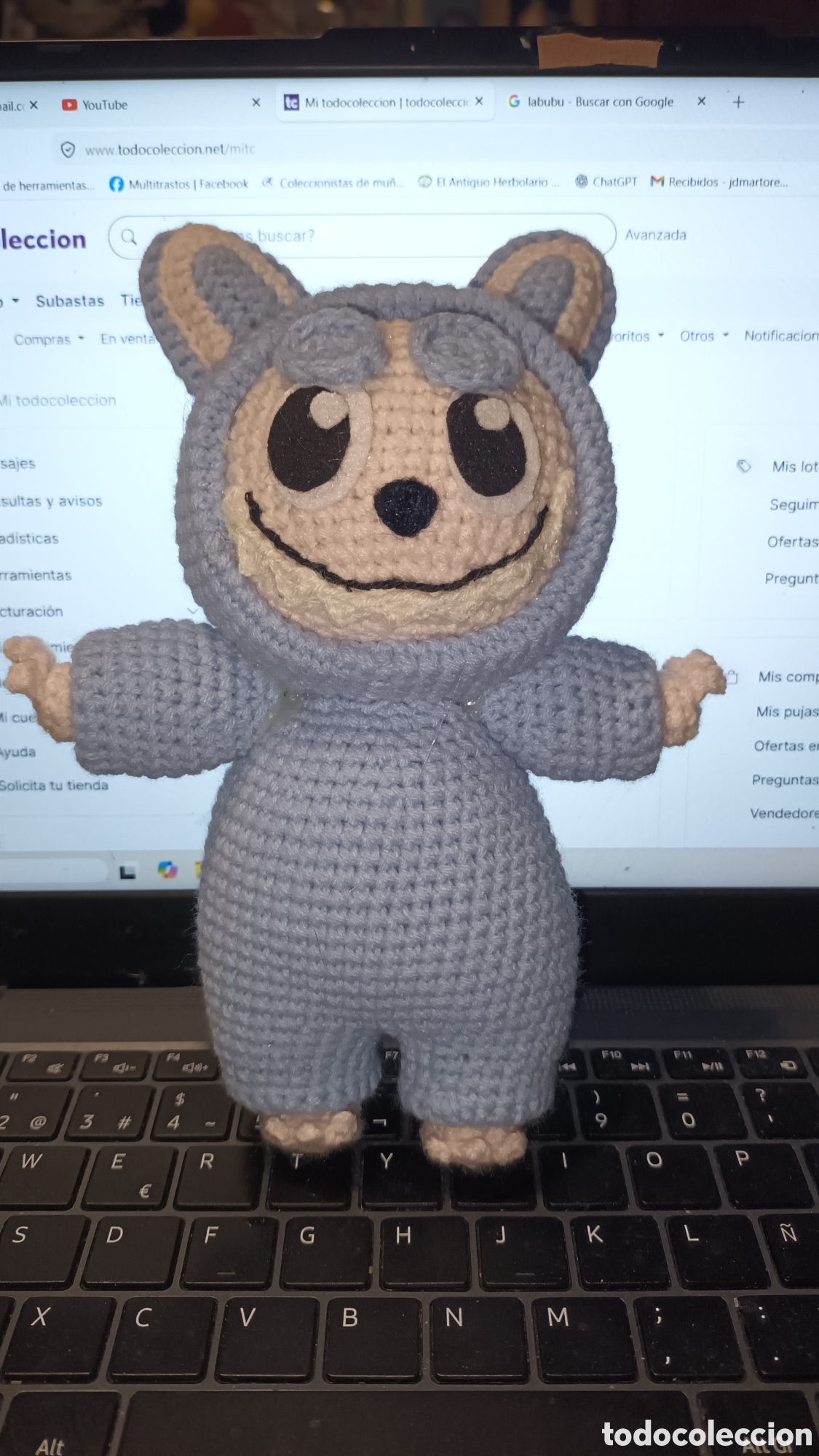 Artesan&iacute;a: Amigurumi Labubu azul - Foto 1