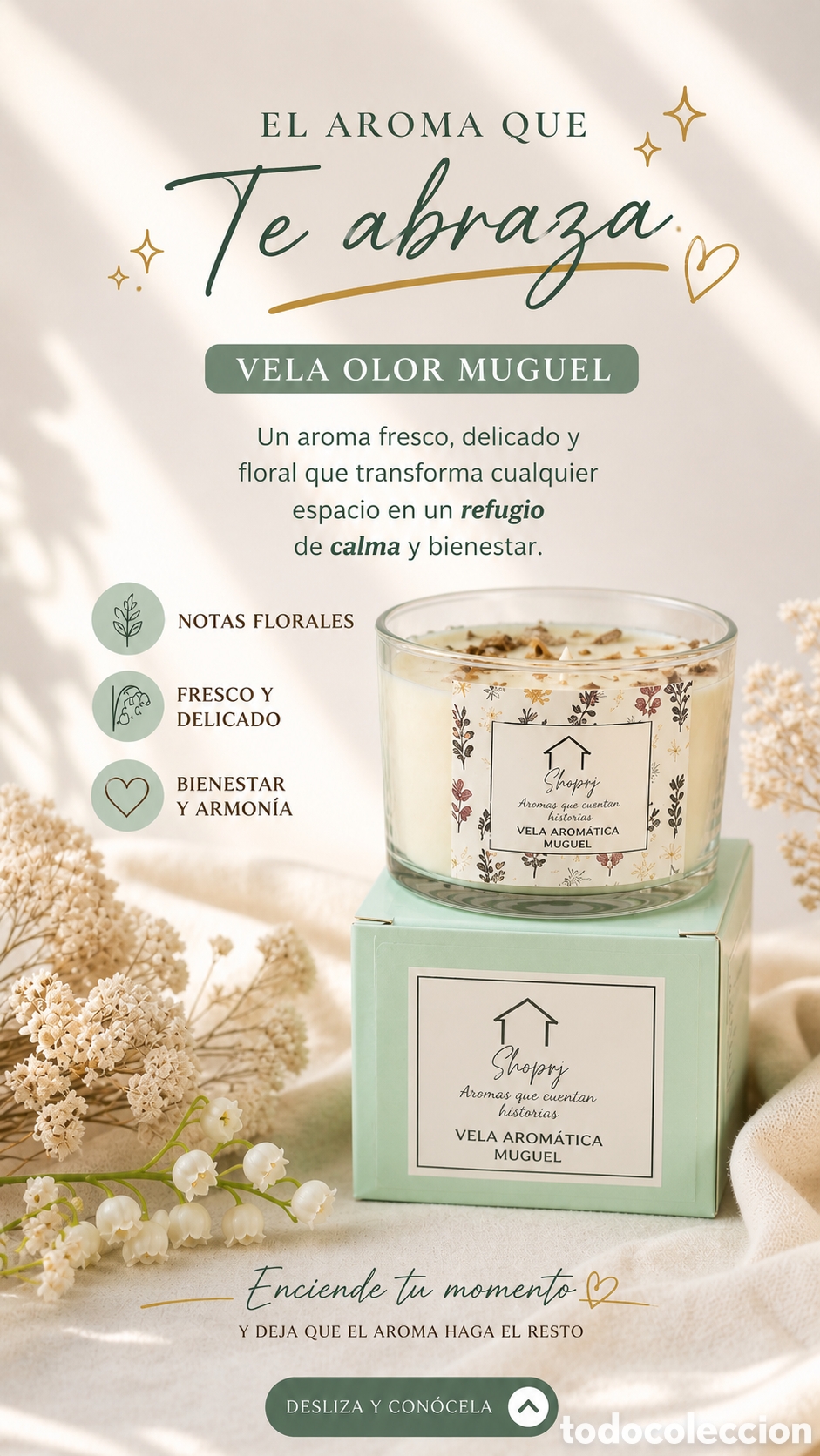 Artesan&iacute;a: Velas arom&aacute;tica Muguet