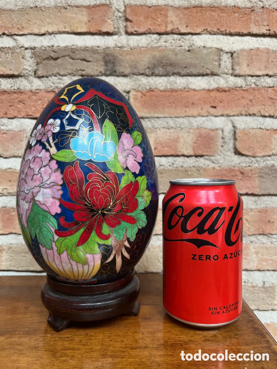 Artesan&iacute;a: huevo cloisonne con peana - Foto 2