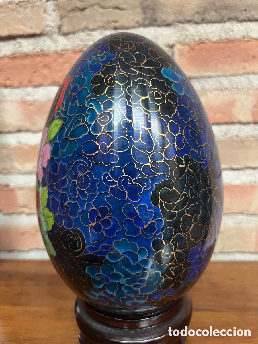 Artesan&iacute;a: huevo cloisonne con peana - Foto 3