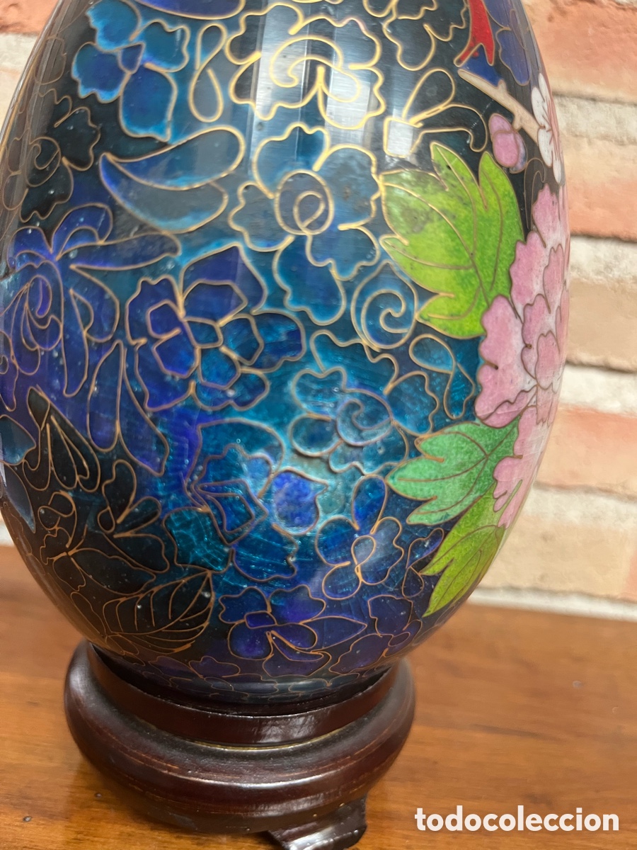 Artesan&iacute;a: huevo cloisonne con peana - Foto 4