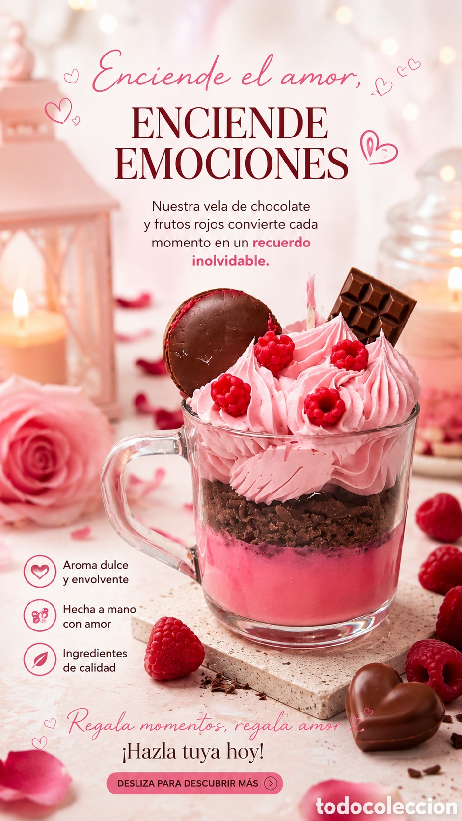 Artesan&iacute;a: Vela Aromatica chocolate y frutos rojos