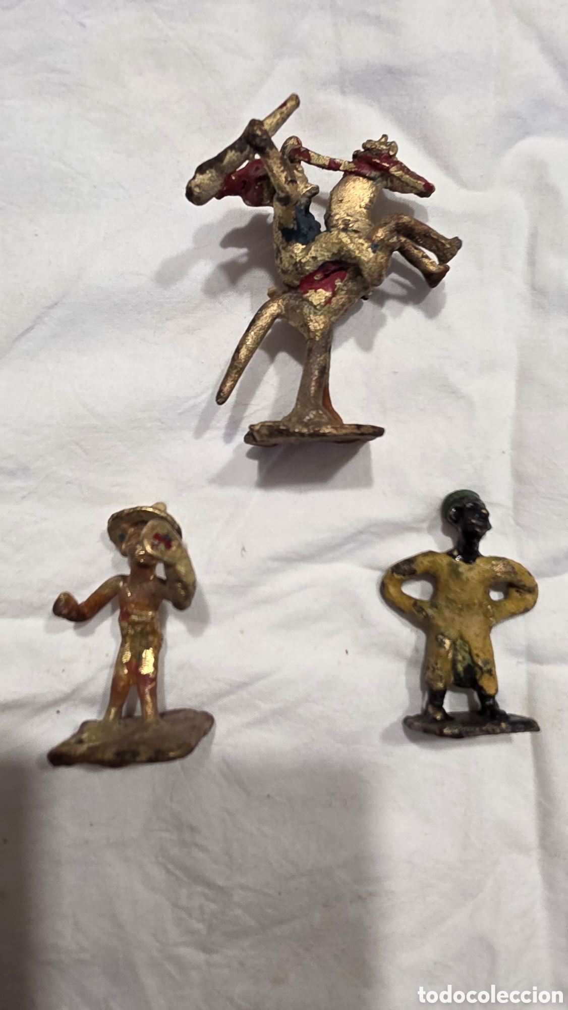 Artesan&iacute;a: FIGURAS AFRICANAS DE BRONCE FUNDIDO AMARILLO - Foto 2