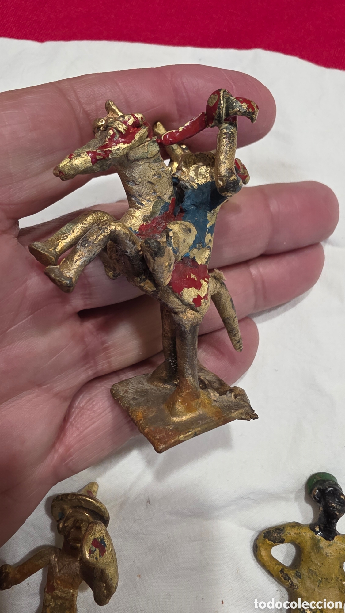 Artesan&iacute;a: FIGURAS AFRICANAS DE BRONCE FUNDIDO AMARILLO - Foto 4