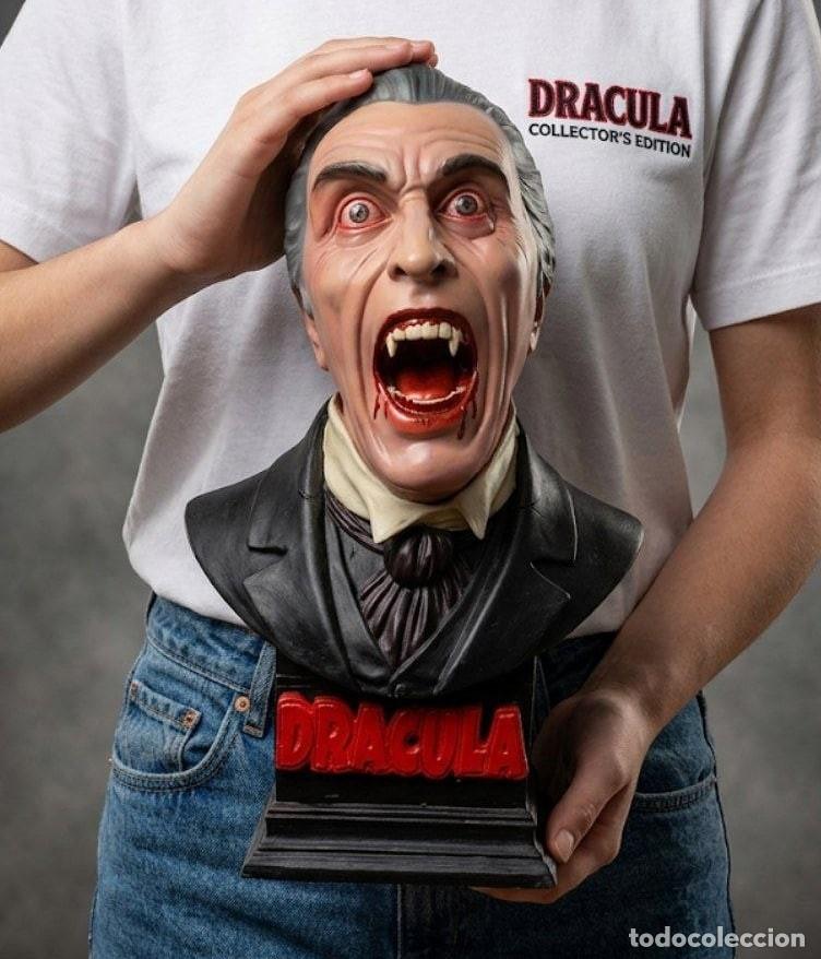Artesan&iacute;a: Busto resina Dracula Christopher lee escala 1/2