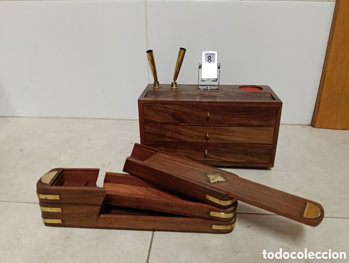 Artesan&iacute;a: Escribano y estuche de madera - Foto 5