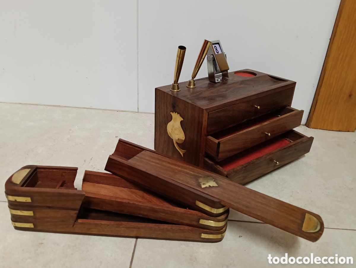 Artesan&iacute;a: Escribano y estuche de madera - Foto 7