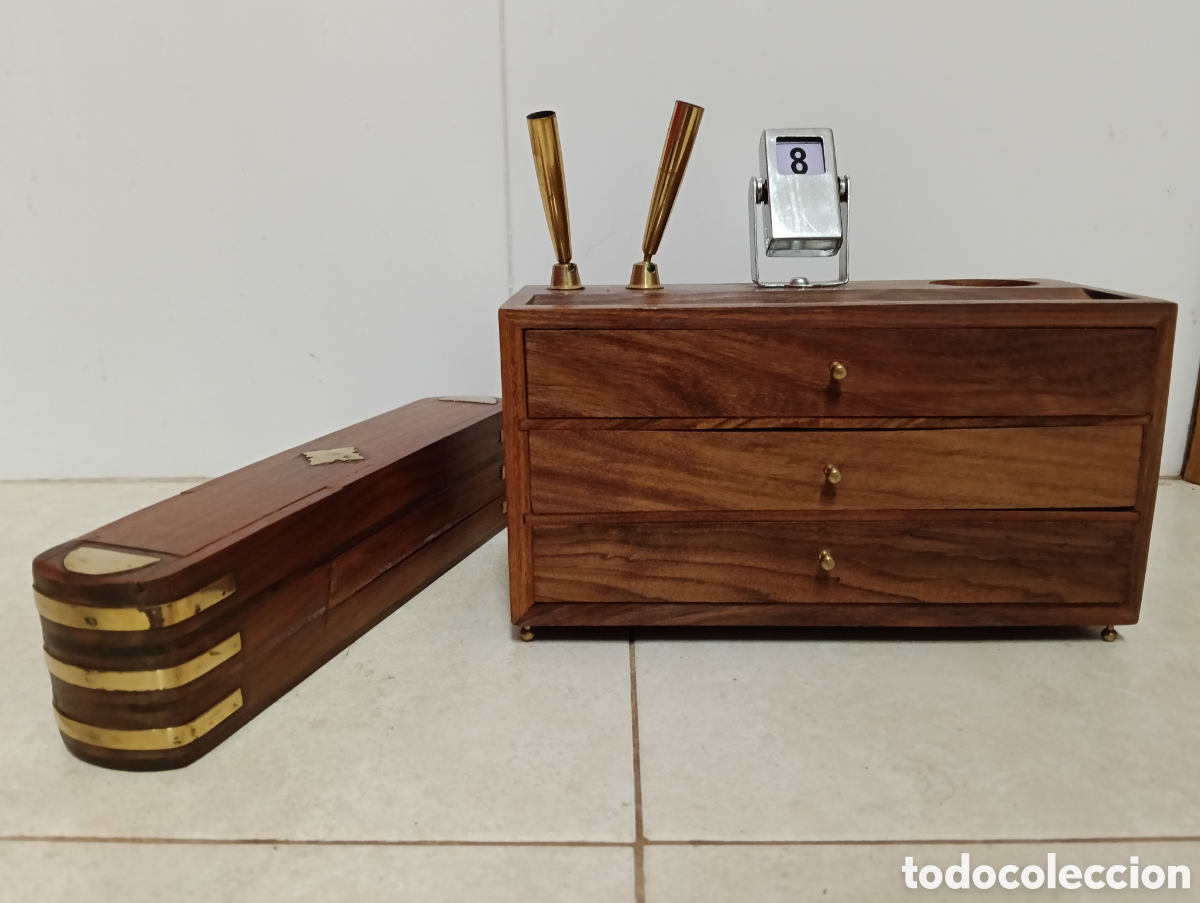 Artesan&iacute;a: Escribano y estuche de madera