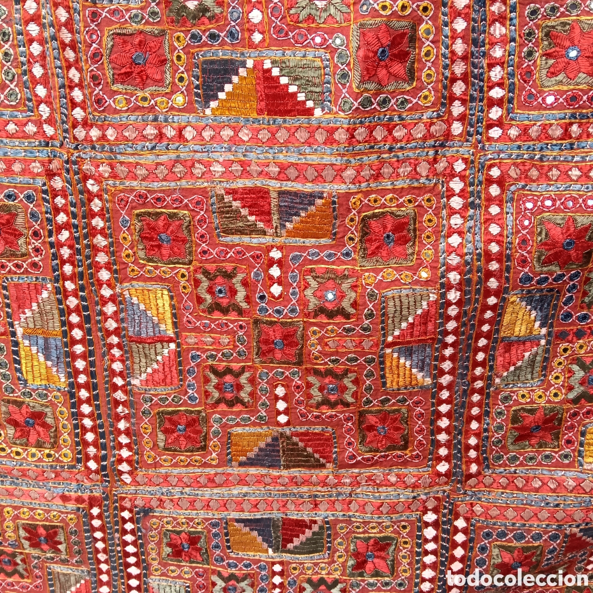 Artesan&iacute;a: Tapiz patchwork hecho a mano de la India. - Foto 4