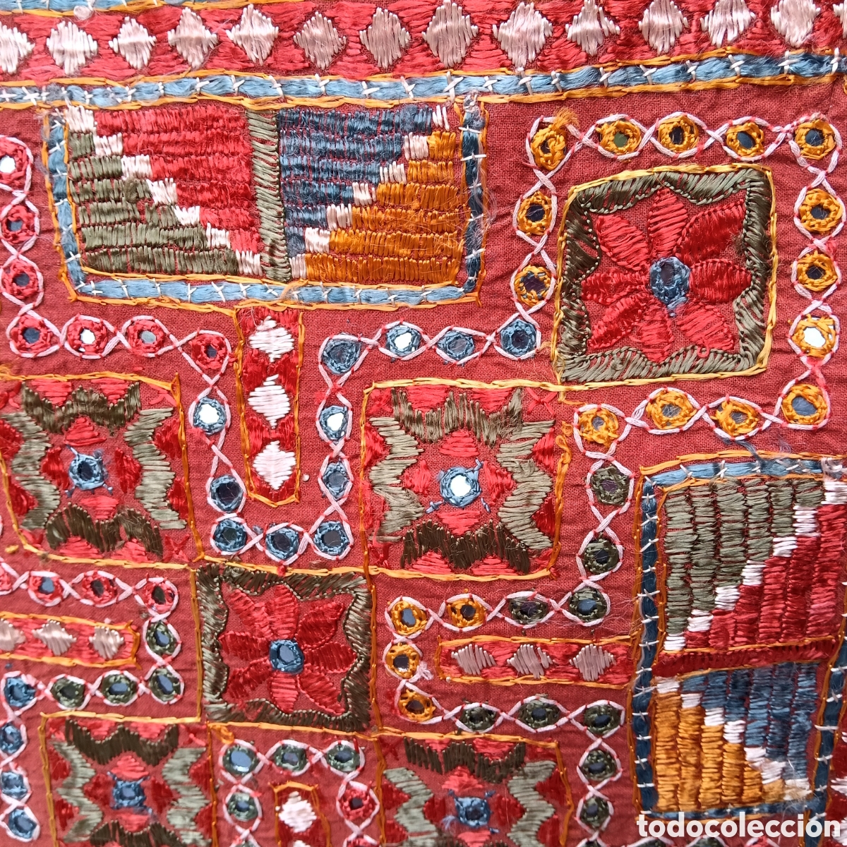 Artesan&iacute;a: Tapiz patchwork hecho a mano de la India. - Foto 5