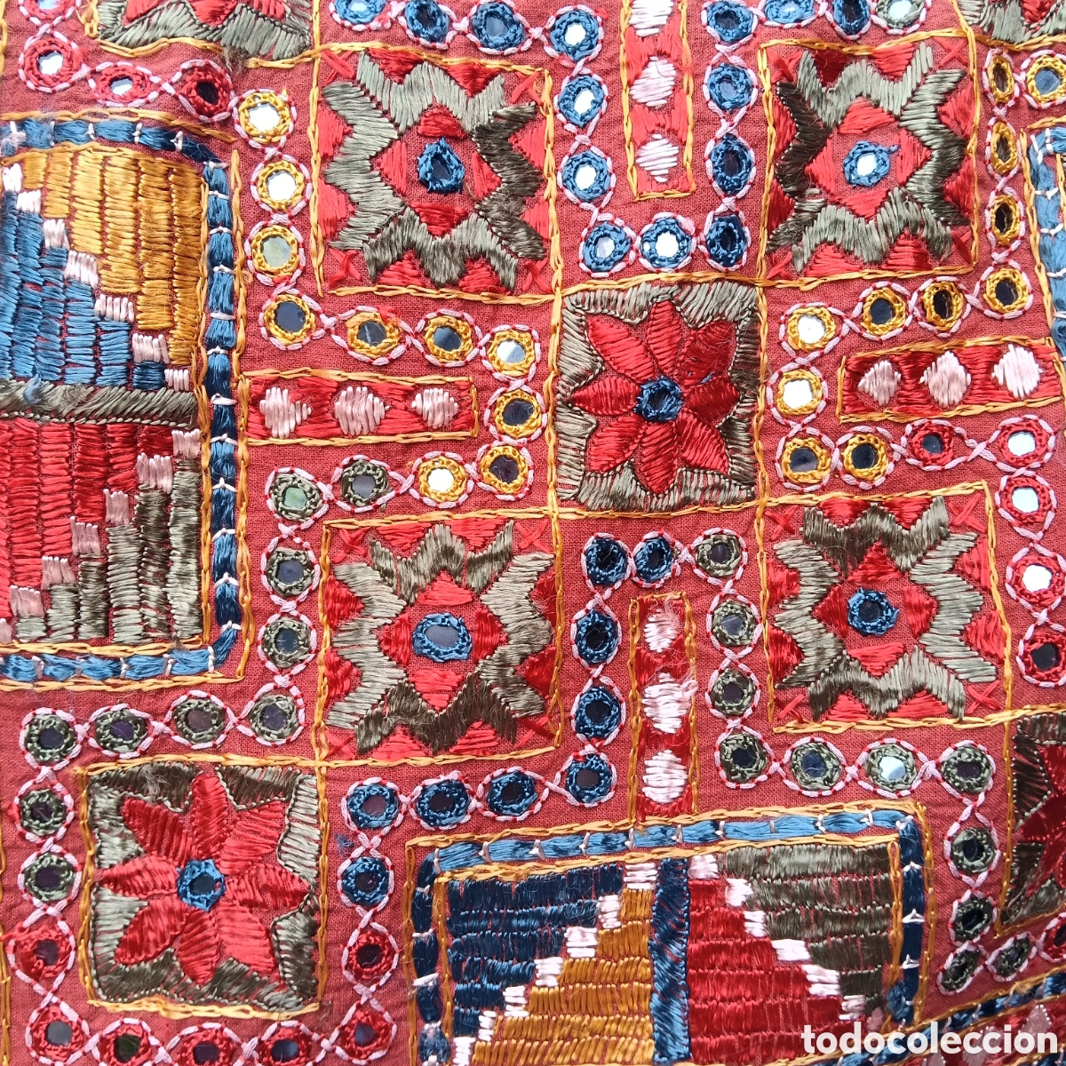 Artesan&iacute;a: Tapiz patchwork hecho a mano de la India. - Foto 6