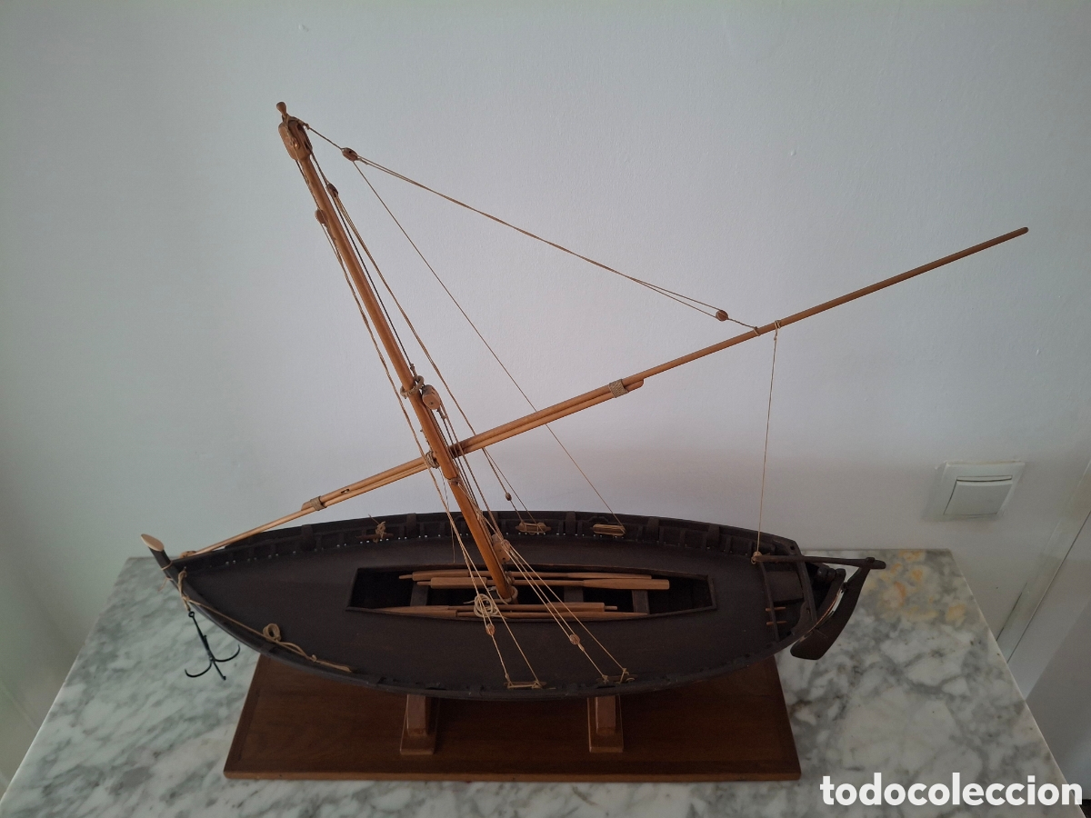 Artesan&iacute;a: LLa&uuml;t o Palangrera. Embarcaci&oacute;n tradicional de pesca t&iacute;pica de Catalu&ntilde;a y Baleares. Elementos m&oacute;vile