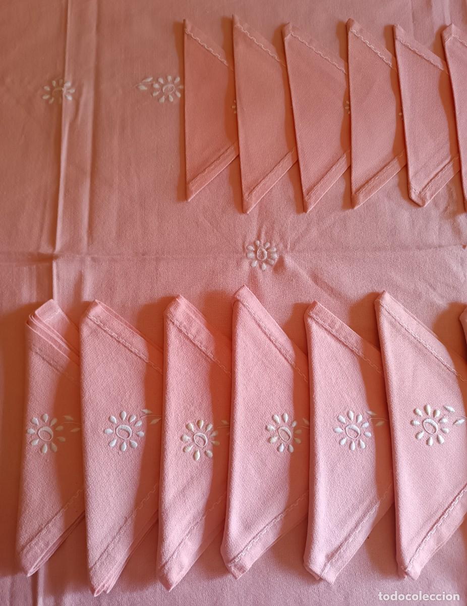 Artesan&iacute;a: Manteleria de crepe rosa - Foto 13
