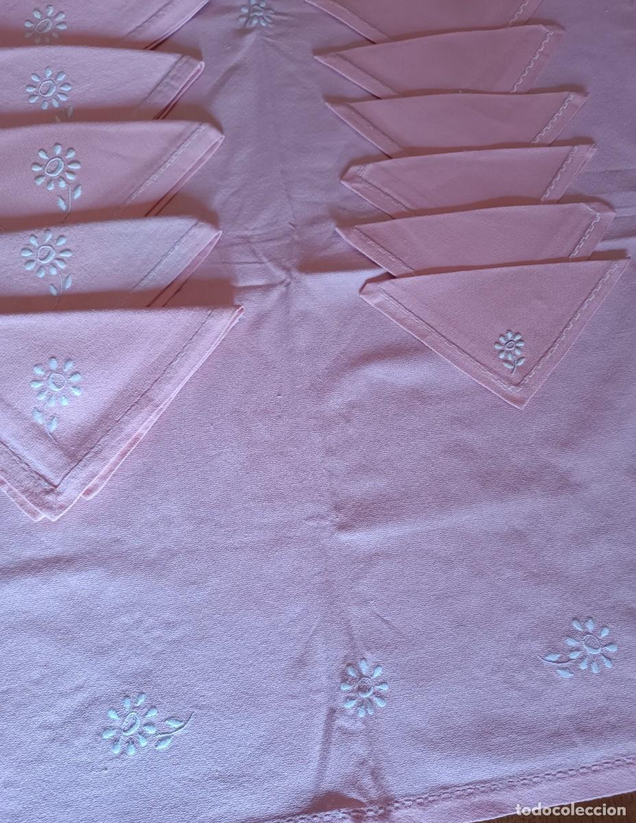 Artesan&iacute;a: Manteleria de crepe rosa - Foto 14